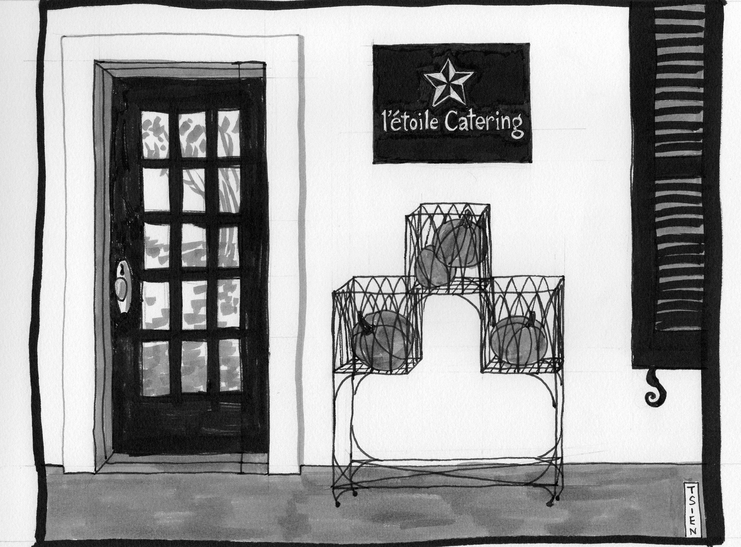 Grilled Carrot Salad with Arugula, Feta, Toasted Pecans l'etoile Catering